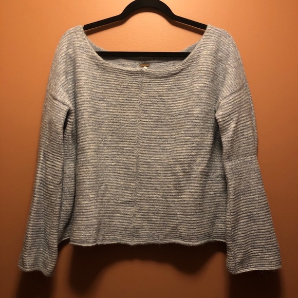 Free People Sweaters - Free People Powder Blue Knit Sweater